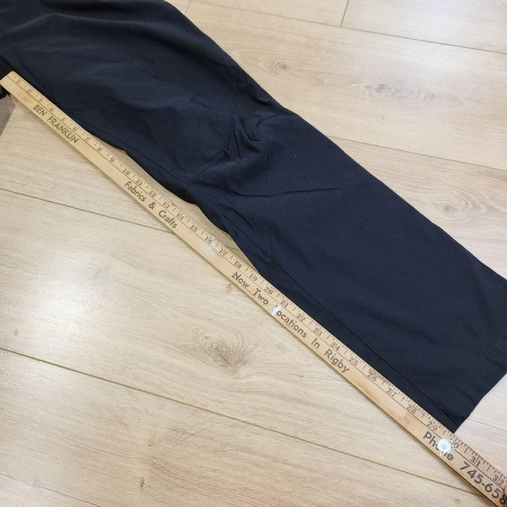 Eddie Bauer Tech Pants Mens 34x32 Black Nylon Stretch Hiking Outdoor Lightweight